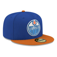 NHL Edmonton Oilers New Era Core Logo Two-Tone 59FIFTY Fitted Hat