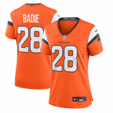 Tyler Badie Women's Team Game Jersey - Denver Broncos Jerseys