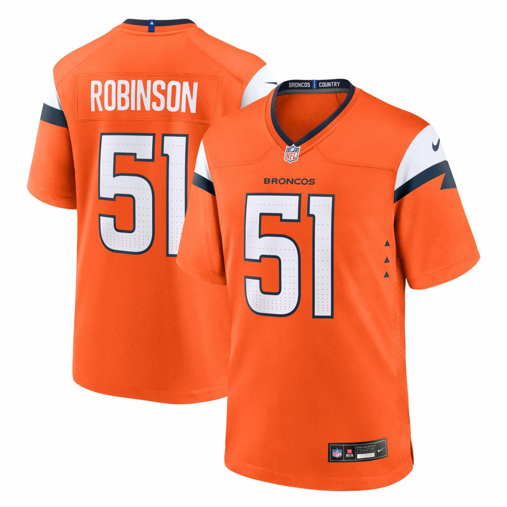 Que Robinson Team Game Jersey - Denver Broncos Jerseys