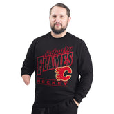 NHL Calgary Flames G-III Sports by Carl Banks Adaptive Headliner Fleece Sweatshirt