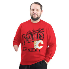 NHL Calgary Flames G-III Sports by Carl Banks Adaptive Headliner Fleece Sweatshirt
