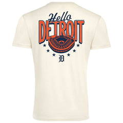 Cream Detroit Tigers Sportiqe Unisex Hello Detroit Duke Oversized T-Shirt