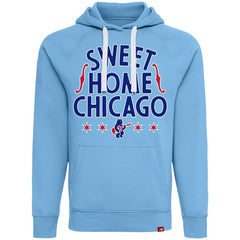 Light Blue Chicago Cubs Sportiqe Unisex Sweet Home Chicago Olsen Tri-Blend Fleece Hoodie