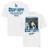 White Los Angeles Dodgers x Elton John Sportiqe Unisex Duke Oversized T-Shirt