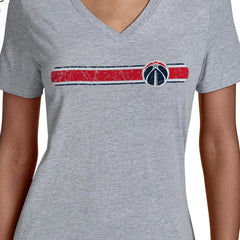 Washington Wizards Starter Women's Team Stripe V-Neck T-Shirt