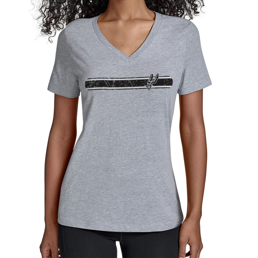 San Antonio Spurs Starter Women's Team Stripe V-Neck T-Shirt