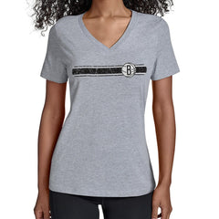 Brooklyn Nets Starter Women's Team Stripe V-Neck T-Shirt