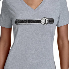 Brooklyn Nets Starter Women's Team Stripe V-Neck T-Shirt