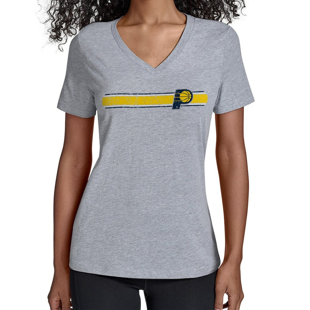 Indiana Pacers Starter Women's Team Stripe V-Neck T-Shirt