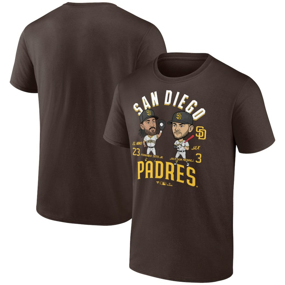 Brown Fernando Tatis Jr. & Jackson Merrill San Diego Padres Player Duo T-Shirt