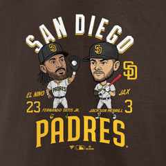 Brown Fernando Tatis Jr. & Jackson Merrill San Diego Padres Player Duo T-Shirt
