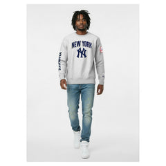 Gray New York Yankees Champion Reverse Weave Chenille Sweatshirt