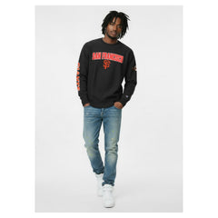 Black San Francisco Giants Champion Reverse Weave Chenille Sweatshirt