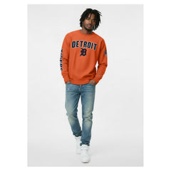 Orange Detroit Tigers Champion Reverse Weave Chenille Sweatshirt