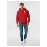 Red Philadelphia Phillies Champion Reverse Weave Chenille Hoodie