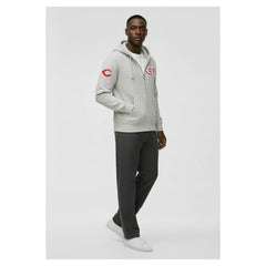 Gray Cincinnati Reds Champion Reverse Weave Chenille Full-Zip Hoodie