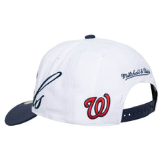 White/Navy Washington Nationals Mitchell & Ness Unisex XL Script Pro Crown Adjustable Hat