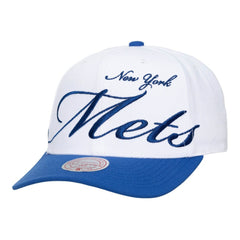 White/Royal New York Mets Mitchell & Ness Unisex XL Script Pro Crown Snapback Hat