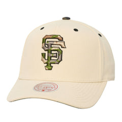 Cream San Francisco Giants Mitchell & Ness Unisex Camo Logo Pro Crown Snapback Hat
