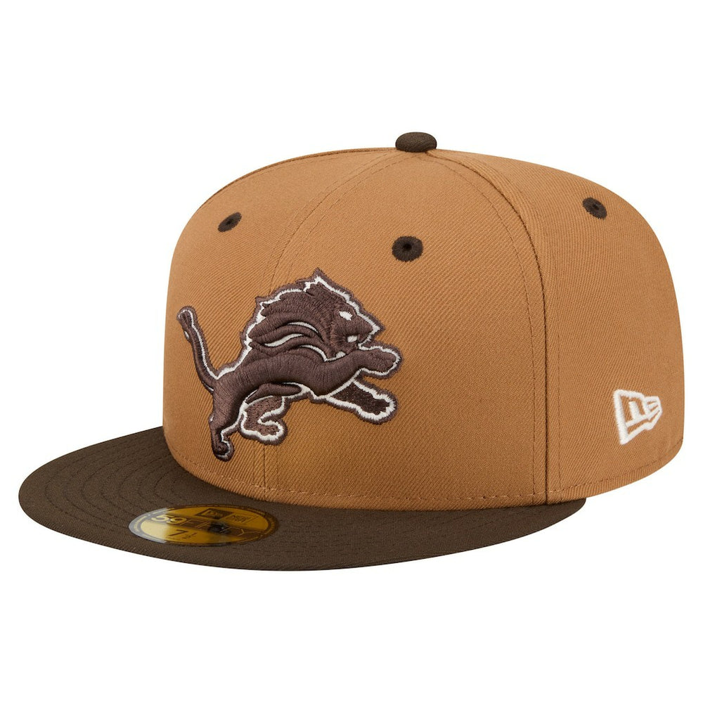 Two-Tone Walnut 59FIFTY Fitted Hat - Detroit Lions Hats