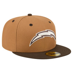 Two-Tone Walnut 59FIFTY Fitted Hat - Los Angeles Chargers Hats