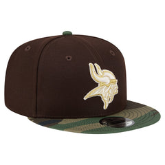 Adult Burnt Wood Camo 9FIFTY Snapback Hat - Minnesota Vikings Hats