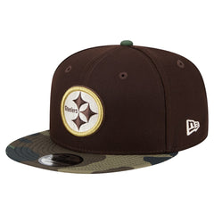 Adult Burnt Wood Camo 9FIFTY Snapback Hat - Pittsburgh Steelers Hats