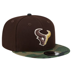 Adult Burnt Wood Camo 9FIFTY Snapback Hat - Houston Texans Hats