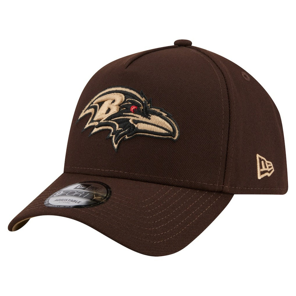 Burnt Wood A-Frame 9FORTY Adjustable Hat - Baltimore Ravens Hats