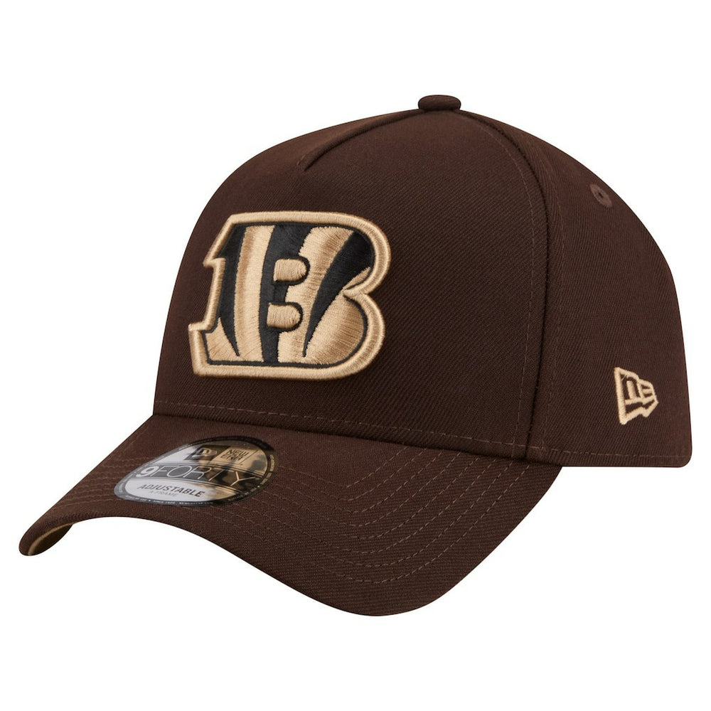 Burnt Wood A-Frame 9FORTY Adjustable Hat - Cincinnati Bengals Hats