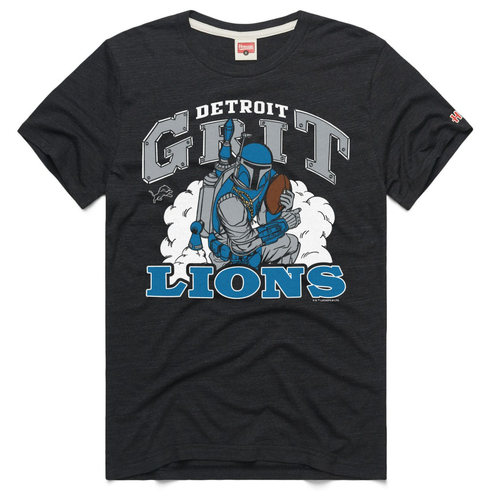 Homage Unisex Star Wars x NFL Tri-Blend T-Shirt - Detroit Lions T-shirts