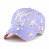 Lavender Kansas City Royals '47 Girls Youth Unicorn Clean Up Adjustable Hat