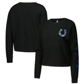 Women's Sport Night Thermal Long Sleeve Cropped T-Shirt - Indianapolis Colts T-shirts