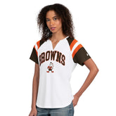 Starter Women's Game On Notch Neck T-Shirt - Cleveland Browns T-shirts
