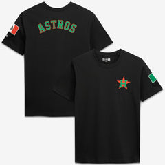 Black Houston Astros New Era Mexico Country Flag T-Shirt