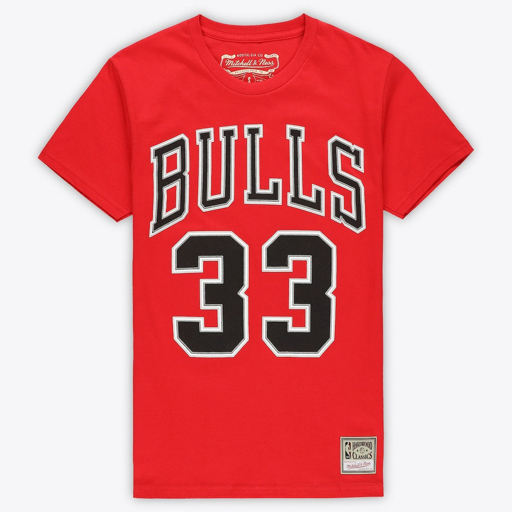 Mitchell & Ness Scottie Pippen Chicago Bulls Unisex Hardwood Classics Name & Number T-Shirt sale