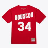 Mitchell & Ness Hakeem Olajuwon Houston Rockets Unisex Hardwood Classics Name & Number T-Shirt sale