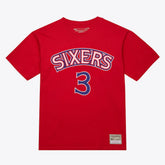Mitchell & Ness Allen Iverson Philadelphia 76ers Unisex Hardwood Classics Name & Number T-Shirt