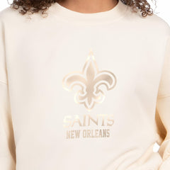 Starter Women's Travel Pastels Boxy Fleece Sweatshirt - New Orleans Saints Sweatshirts