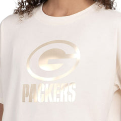 Starter Women's Pastel Travel Boxy Cropped T-Shirt - Green Bay Packers T-shirts