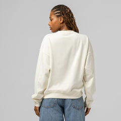Cream New York Mets Mitchell & Ness Women's Premium Oversized Crewneck Sweatshirt