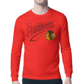 NHL Chicago Blackhawks Starter Modern Tailsweep Long Sleeve T-Shirt