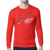 NHL Detroit Red Wings Starter Modern Tailsweep Long Sleeve T-Shirt