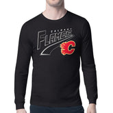 NHL Calgary Flames Starter Modern Tailsweep Long Sleeve T-Shirt