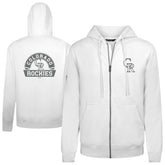 White Colorado Rockies Levelwear Podium Chenille Logo Full-Zip Hoodie