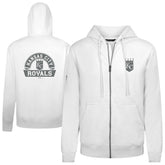 White Kansas City Royals Levelwear Podium Chenille Logo Full-Zip Hoodie