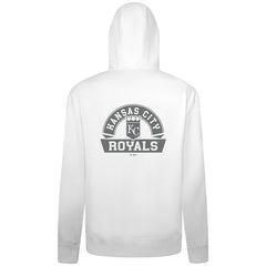White Kansas City Royals Levelwear Podium Chenille Logo Full-Zip Hoodie