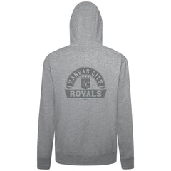 Heather Gray Kansas City Royals Levelwear Podium Chenille Logo Full-Zip Hoodie