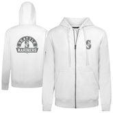 White Seattle Mariners Levelwear Podium Banner Arch Full-Zip Hoodie
