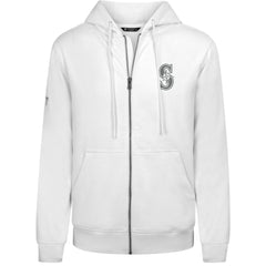 White Seattle Mariners Levelwear Podium Banner Arch Full-Zip Hoodie